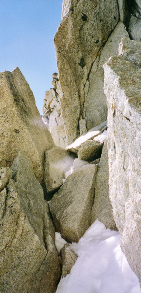 Salto di roccia alla II torre