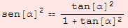 sen[α]^2tan[α]^2/(1 + tan[α]^2)