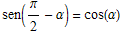 sen(π/2 - α) = cos(α)