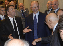 napolitano, renzi, letta