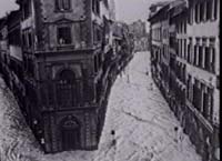 Strade di Firenze allagate dalle acque durante l'alluvione del 1966