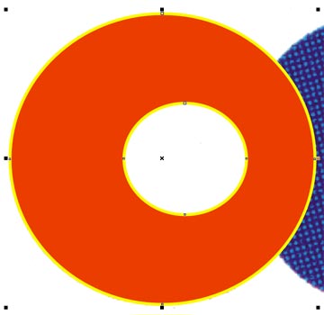 [L'unione dei due cerchi genera una figura 'sfondata' al centro]