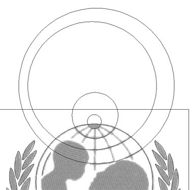 [La sovrapposizione dei cerchi concentrici ai paralleli in visualizzazione 'struttura']