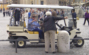 Touring around Rome with a wheelchair