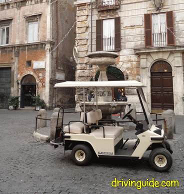 Via dei Coronari - golf cart tour of Rome