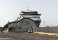 The cruise ship's terminal in Civitavecchia