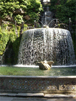The "Ovato" fountain in Villa D'Este