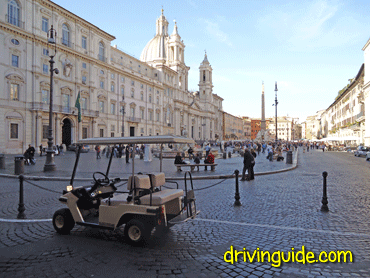 Piazza Navona - golf cart tour of Rome