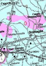 Immagine cartina dell'estratto dell'Atlante Eolico dell'Italia
