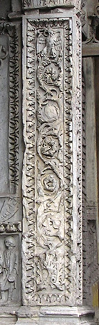 Fusto decorato di pilastro, Roma, Arco degli Argentari.