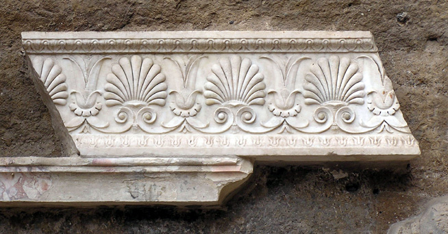 Incorniciatura a fregio, da Roma, aula del Colosso nel Foro di Augusto
