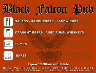 black falcon business card