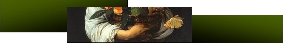 Caravaggio: Giovane con canestro di frutta - particolare