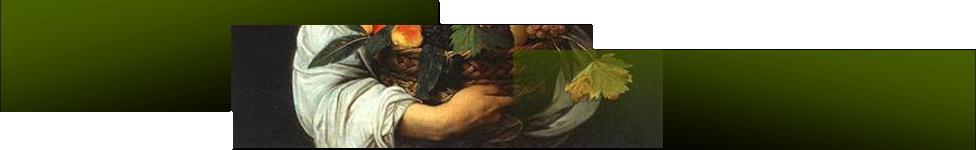 Caravaggio: Giovane con canestro di frutta - particolare