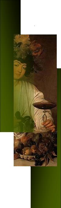 Caravaggio: Bacco - particolare