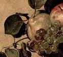 Caravaggio: Canestro di frutta - particolare