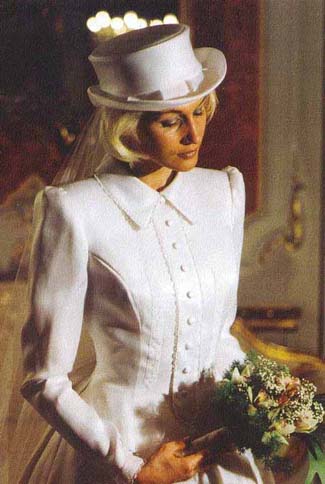 LA SPOSA ELEGANTE DI CONFEZIONI BIELLESI - CAPO DISEGNATO DA ANTONIO MARIA PORRETTI