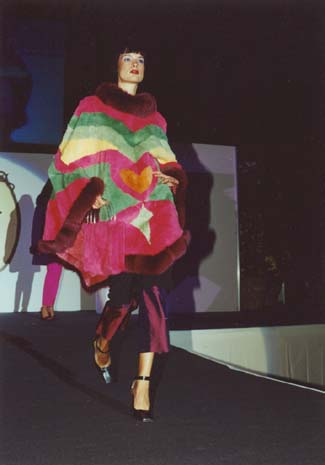 PONCHO IN LAPIN COLORATO