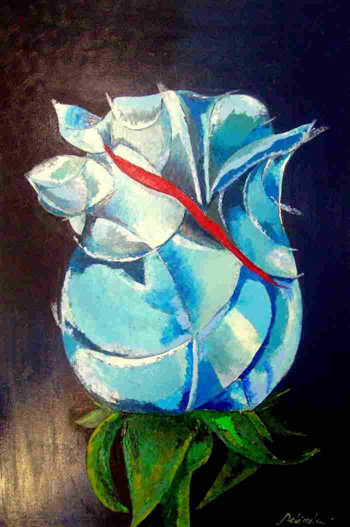 la rosa blu (50 x 90)