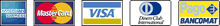 American Express - MasterCard - Visa - Diners - PagoBancomat
