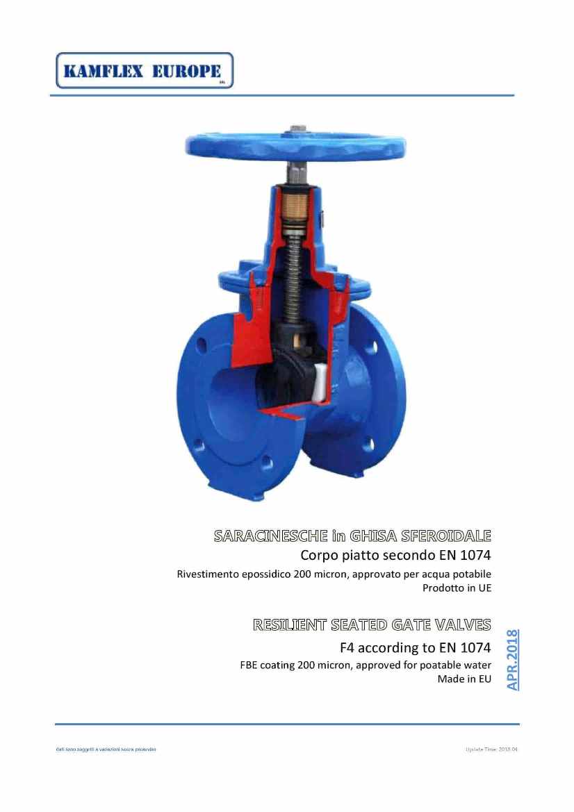 Saracinesche in Ghisa Sferoidale - Resilient Seated Gate Valves
